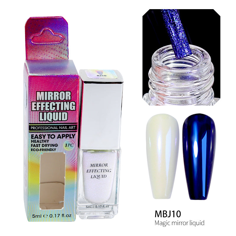 FNP010  New series square tube MBJ wholesale magic mirror liquid powder used for nail decoration