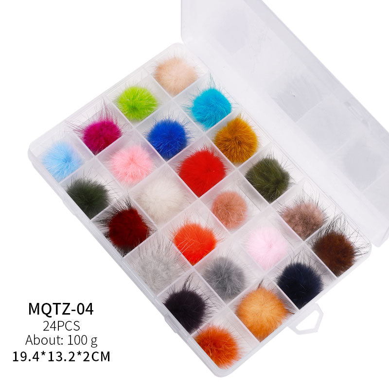 NDE057  ForLife  2021 Popular Removable Magnetic Hairball Nail Charms DIY pompom Nail Jewelry Decoration