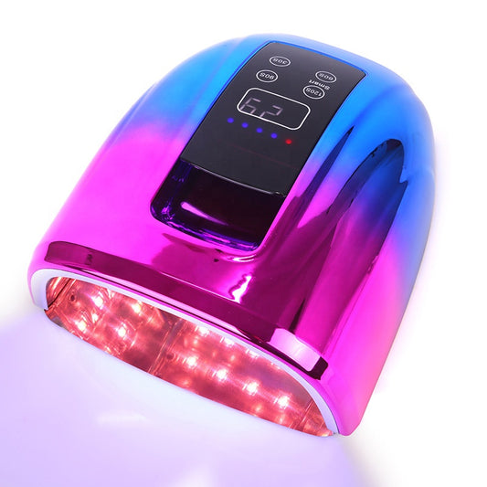 FNL008  New Arrival 90W Wireless Dual Light Rechargeable Cordless Smart Light Therapy Nail Lamp Uv Led Gel Dryer for Salon Manicure