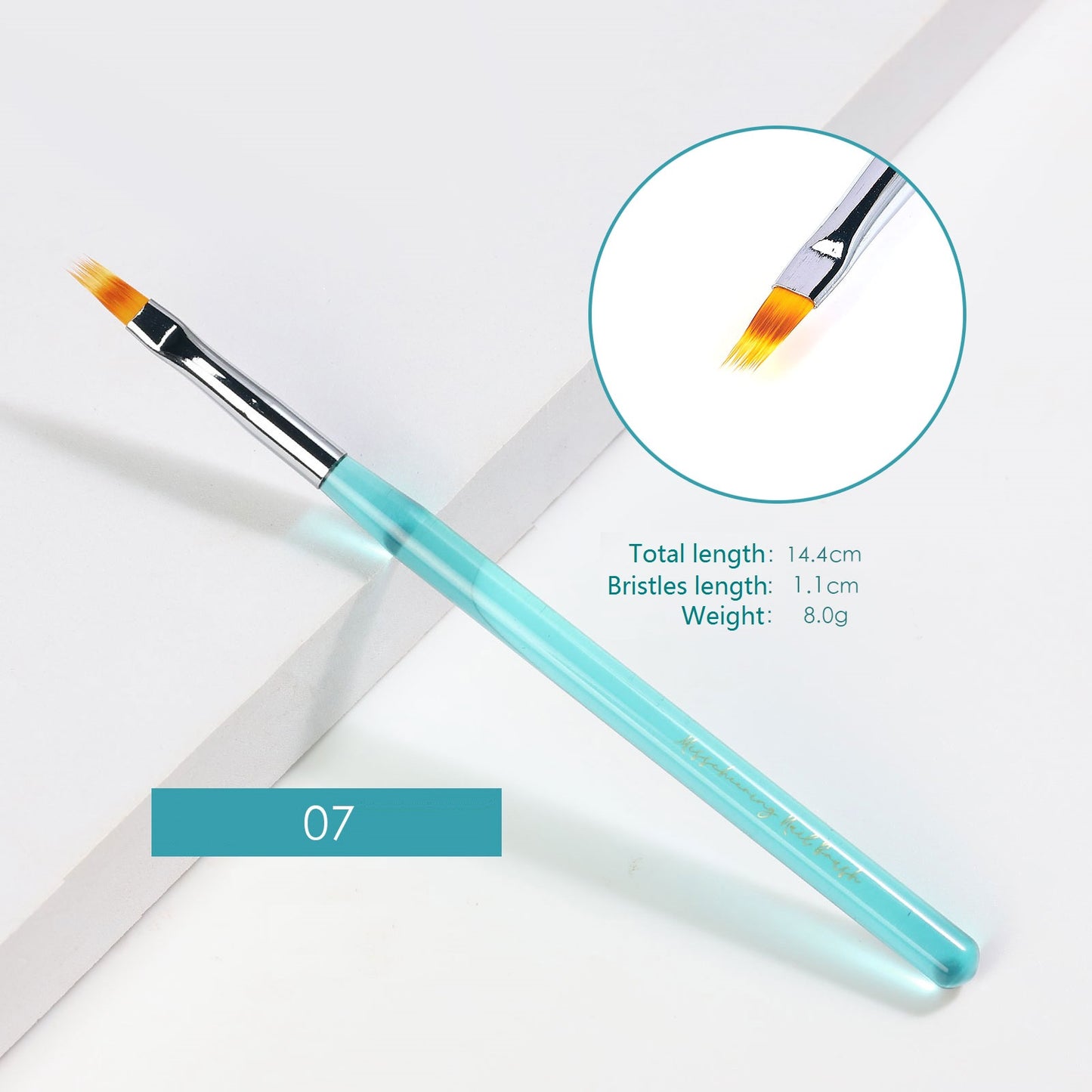 NBR040  Japanese-style nail transparent sea blue acrylic pen holder professional manicure pen crystal painting brush nail tools