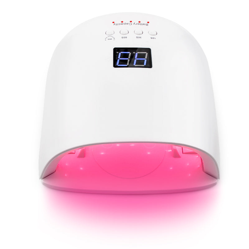 RNL002  new hybrid 86W double OEM dual wireless cordless smart cure digital pink light uv led nail gel lamp manicure nail dryer