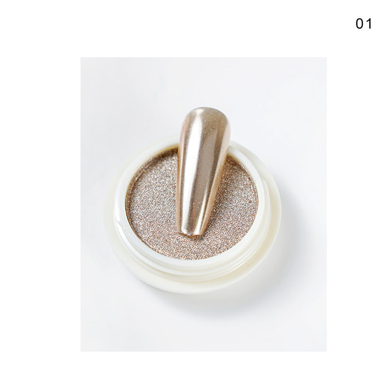 FNP084  6 Colors Magic Mirror Effect Nail Pigment Gold Holographic Nail Powder For Nail Art