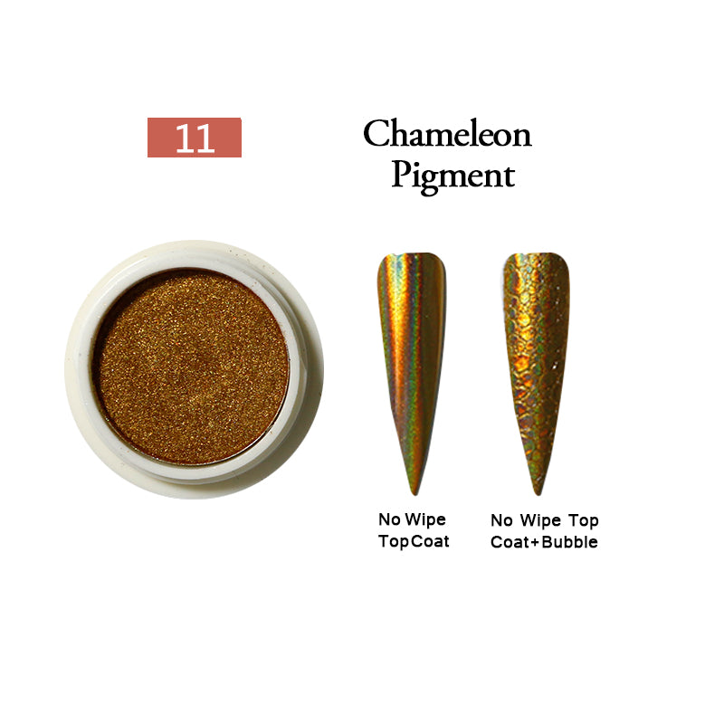 FNP089  nail chrome powder light color chameleon gold metal mirror nail powder Dust Glitters chrome pigments for nails