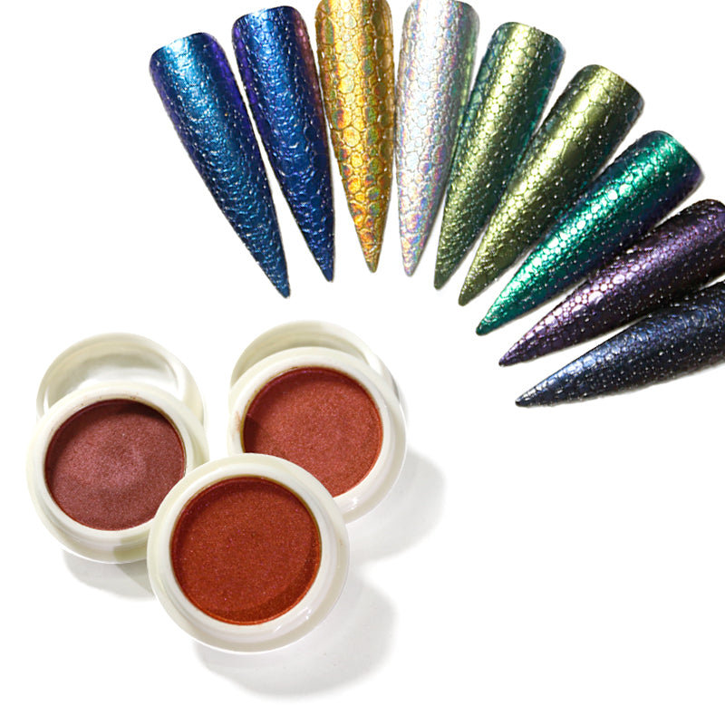 FNP089  nail chrome powder light color chameleon gold metal mirror nail powder Dust Glitters chrome pigments for nails