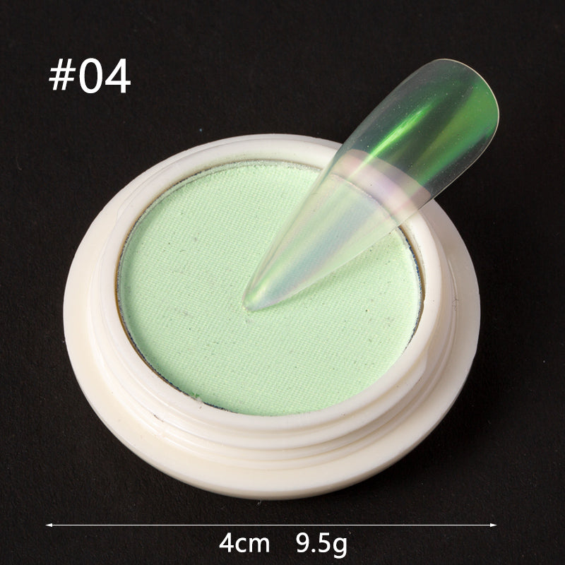 FNP080  Transparent Mirror Mermaid Powder Glitter Nail Chrome UV Gel Pigment Magic Dust Powder Laser Solid Nail Powder