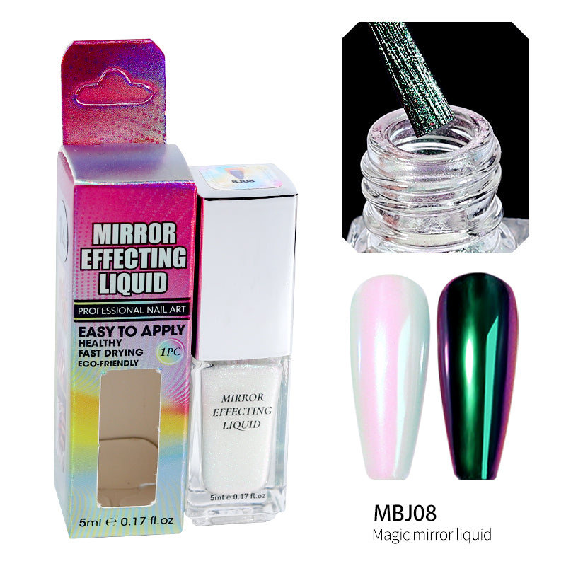 FNP010  New series square tube MBJ wholesale magic mirror liquid powder used for nail decoration