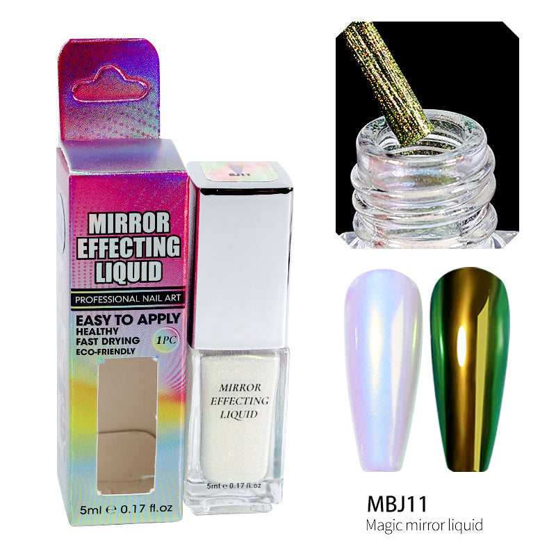 FNP010  New series square tube MBJ wholesale magic mirror liquid powder used for nail decoration