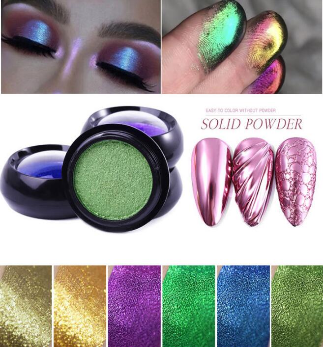 FNP092  Holographic Laser Nail Glitter Mirror Gradient Chrome Nail Pigment Shining Manicure Dipping Powder Nail Art Decoration