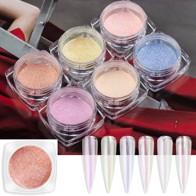 FNP055  Nail Fairy Transparent Base Powder Aurora Powder Rainbow Acrylic Powder