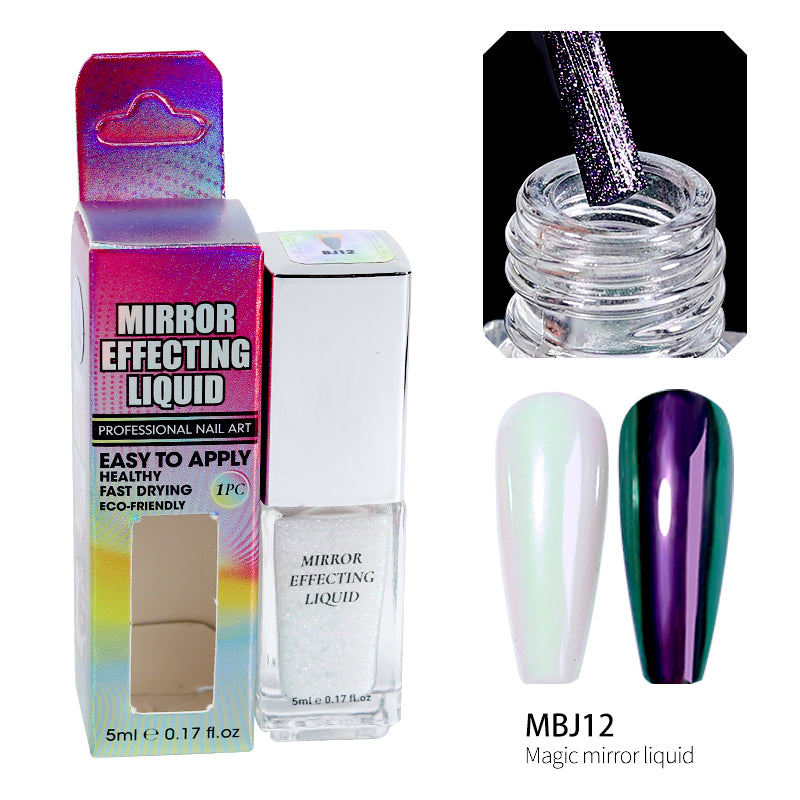 FNP010  New series square tube MBJ wholesale magic mirror liquid powder used for nail decoration