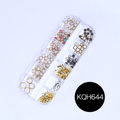 NRS021  ForLife Mixed nail art decals diamond jewelry crystal nails art rhinestone designs 3d shinny nail decorations