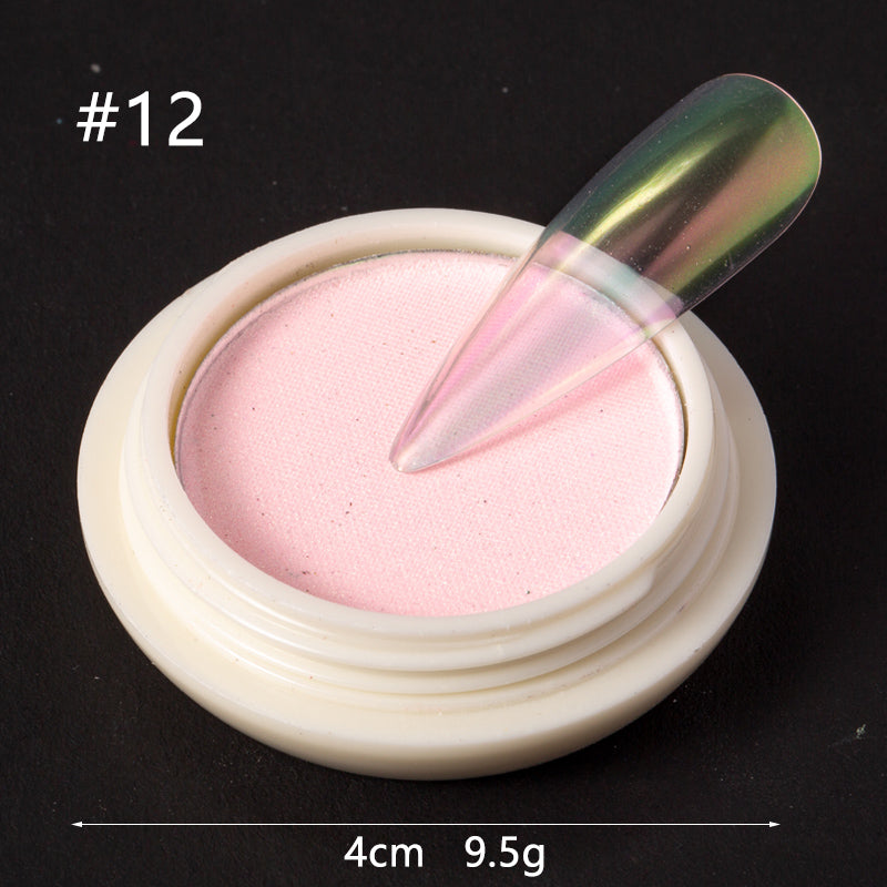 FNP080  Transparent Mirror Mermaid Powder Glitter Nail Chrome UV Gel Pigment Magic Dust Powder Laser Solid Nail Powder