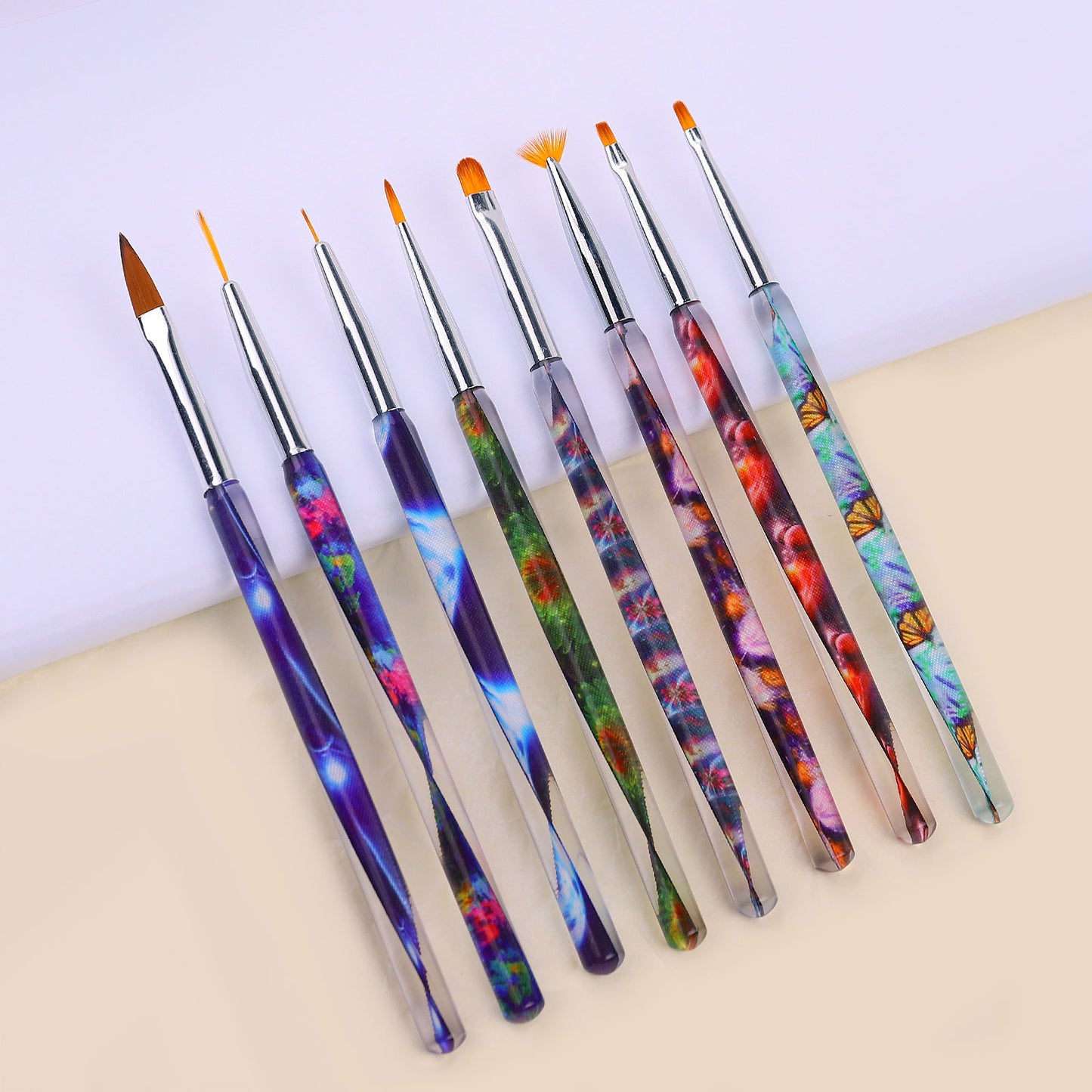 NAB001 ForLife Crystal Acrylic clear streamer Nail pen set painted halo dye light therapy pull line nail special brush