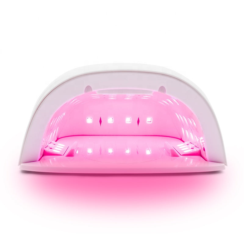 RNL002  new hybrid 86W double OEM dual wireless cordless smart cure digital pink light uv led nail gel lamp manicure nail dryer