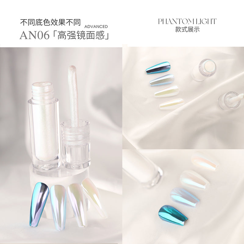 FNP007  Aurora Moonlight AN series Nail Powder Professional 6 Colors Acrylic Mirror Nail Art powder