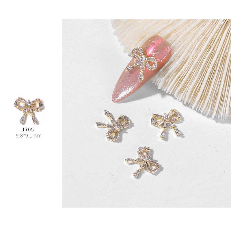 NDE037  ForLife 3D Zircon Butterfly Designer Nail Charms In Bulk