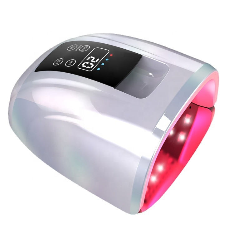 FNL008  New Arrival 90W Wireless Dual Light Rechargeable Cordless Smart Light Therapy Nail Lamp Uv Led Gel Dryer for Salon Manicure