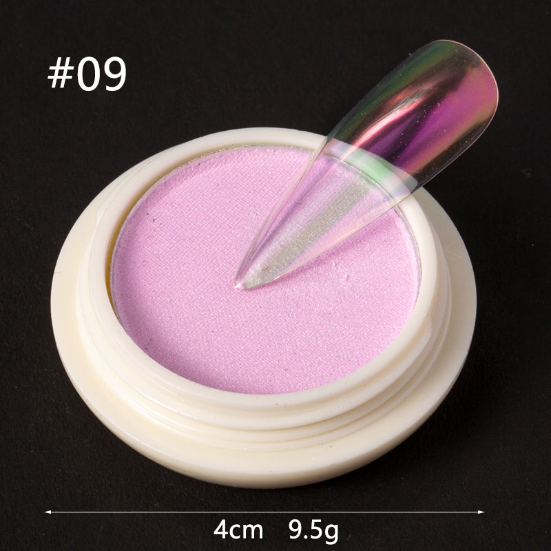 FNP080  Transparent Mirror Mermaid Powder Glitter Nail Chrome UV Gel Pigment Magic Dust Powder Laser Solid Nail Powder