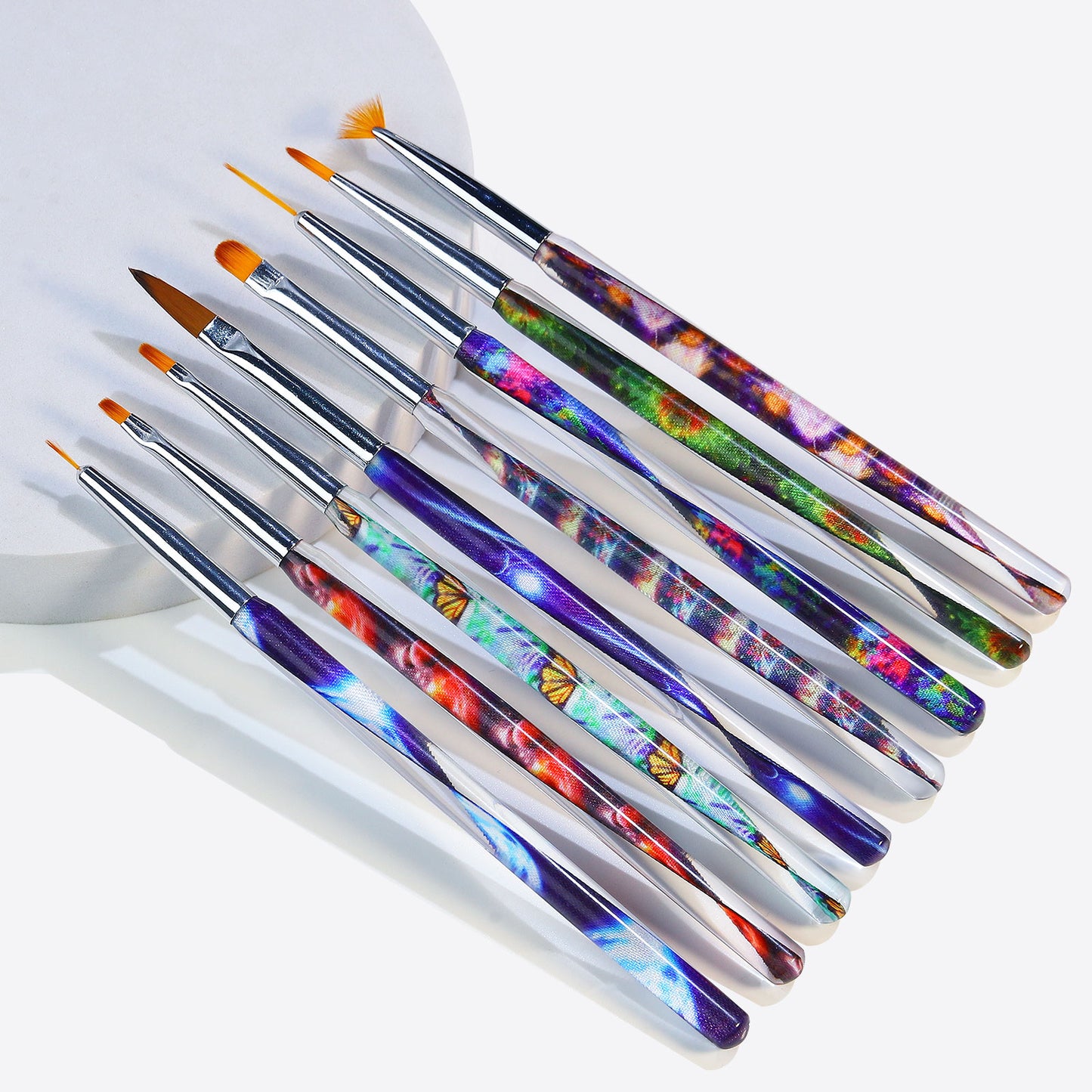 NAB001 ForLife Crystal Acrylic clear streamer Nail pen set painted halo dye light therapy pull line nail special brush