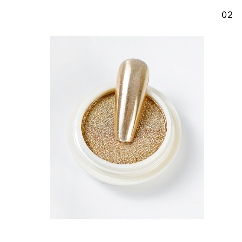 FNP084  6 Colors Magic Mirror Effect Nail Pigment Gold Holographic Nail Powder For Nail Art