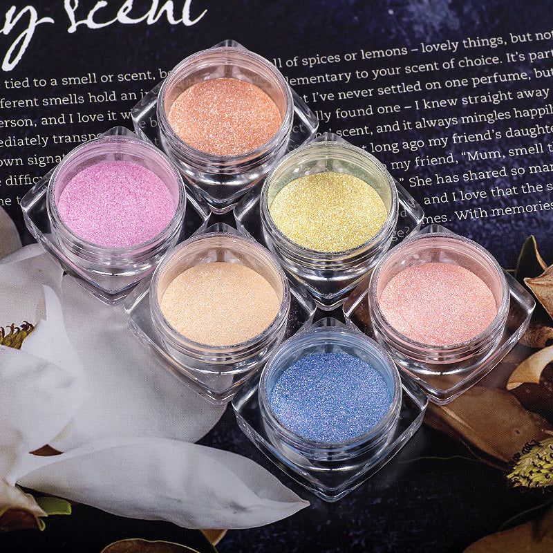 FNP055  Nail Fairy Transparent Base Powder Aurora Powder Rainbow Acrylic Powder