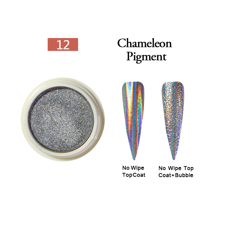 FNP089  nail chrome powder light color chameleon gold metal mirror nail powder Dust Glitters chrome pigments for nails