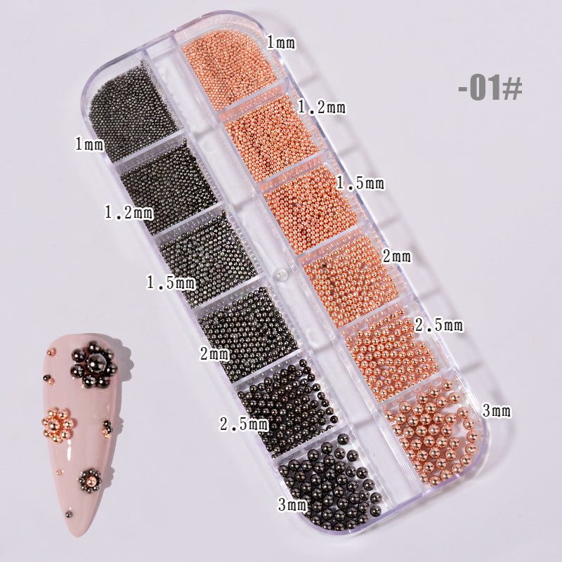 NRS022  ForLife New Nail Art Jewelry Rhinestone Mixed Rivet Pearl Small Accessories Nail Decoration Metal Chain Accessories