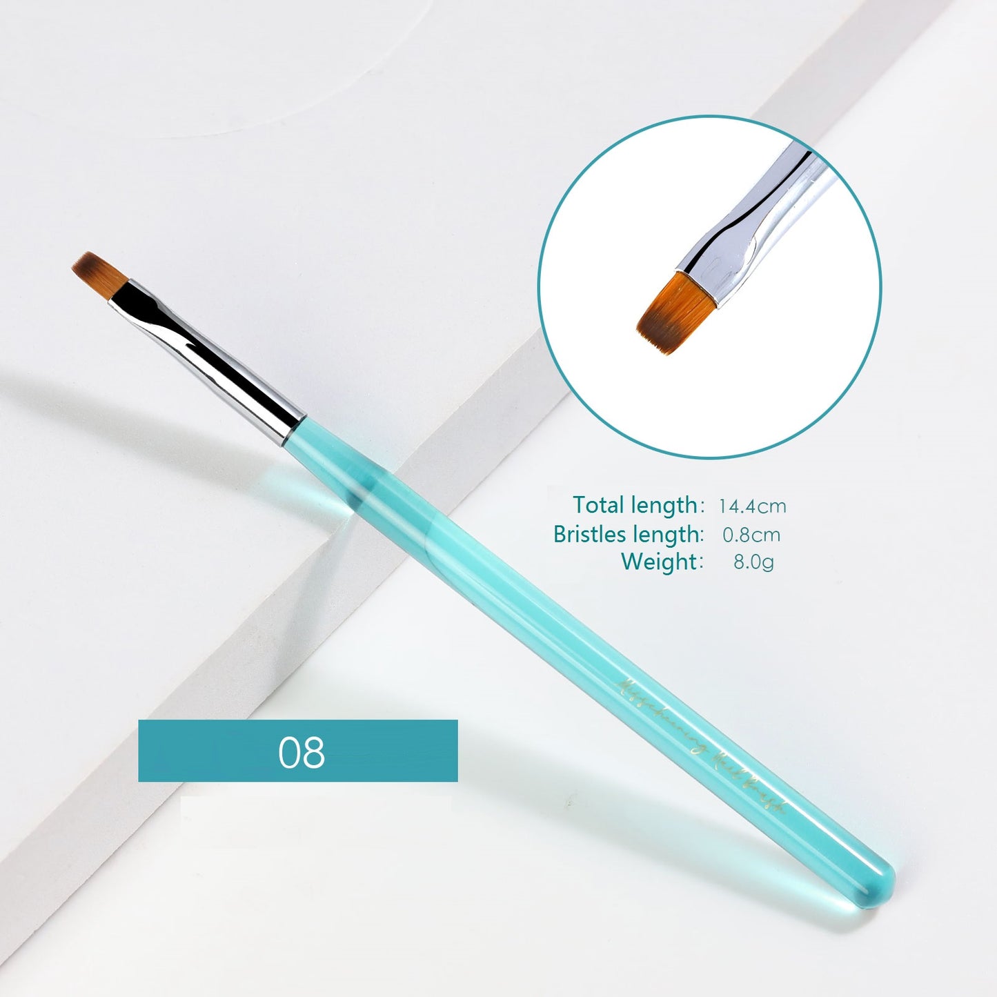 NBR040  Japanese-style nail transparent sea blue acrylic pen holder professional manicure pen crystal painting brush nail tools