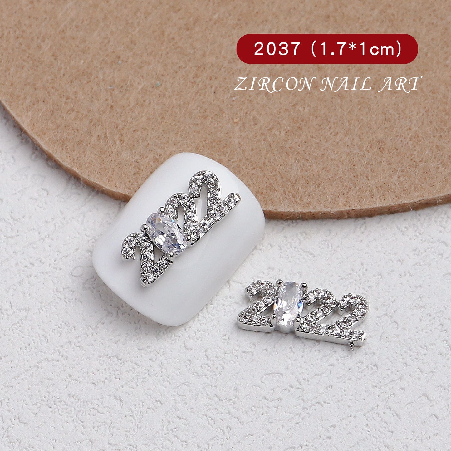 NZJ055  Nail Art Tiger Year Jewelry New Year Rhinestone Super Flash Zircon Rich Fortune Lucky Cat Nail Decoration