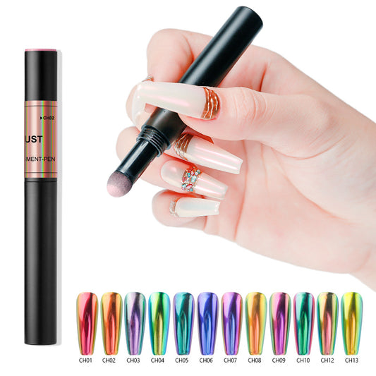 FNP086  Ice Penetrating Dark Glasses Air Cushion Pen Magic Mirror Powder Nail Pigment Brush