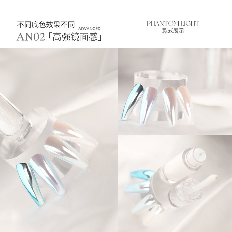 FNP007  Aurora Moonlight AN series Nail Powder Professional 6 Colors Acrylic Mirror Nail Art powder