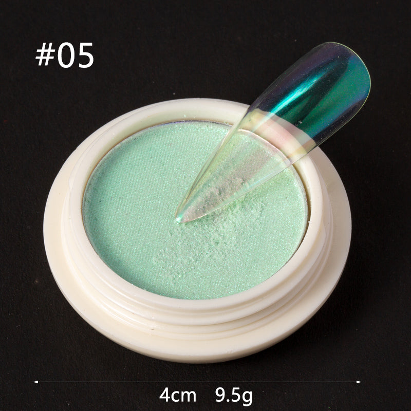 FNP080  Transparent Mirror Mermaid Powder Glitter Nail Chrome UV Gel Pigment Magic Dust Powder Laser Solid Nail Powder