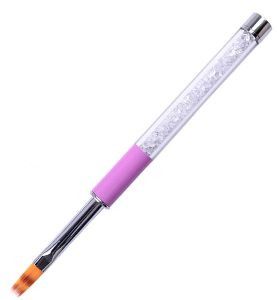 NAB020  ForLife 1 Pcs Rhinestone Nylon Hair Nail Art Ombre Brush UV Gel Drawing Liner Nail Art Tools Pen