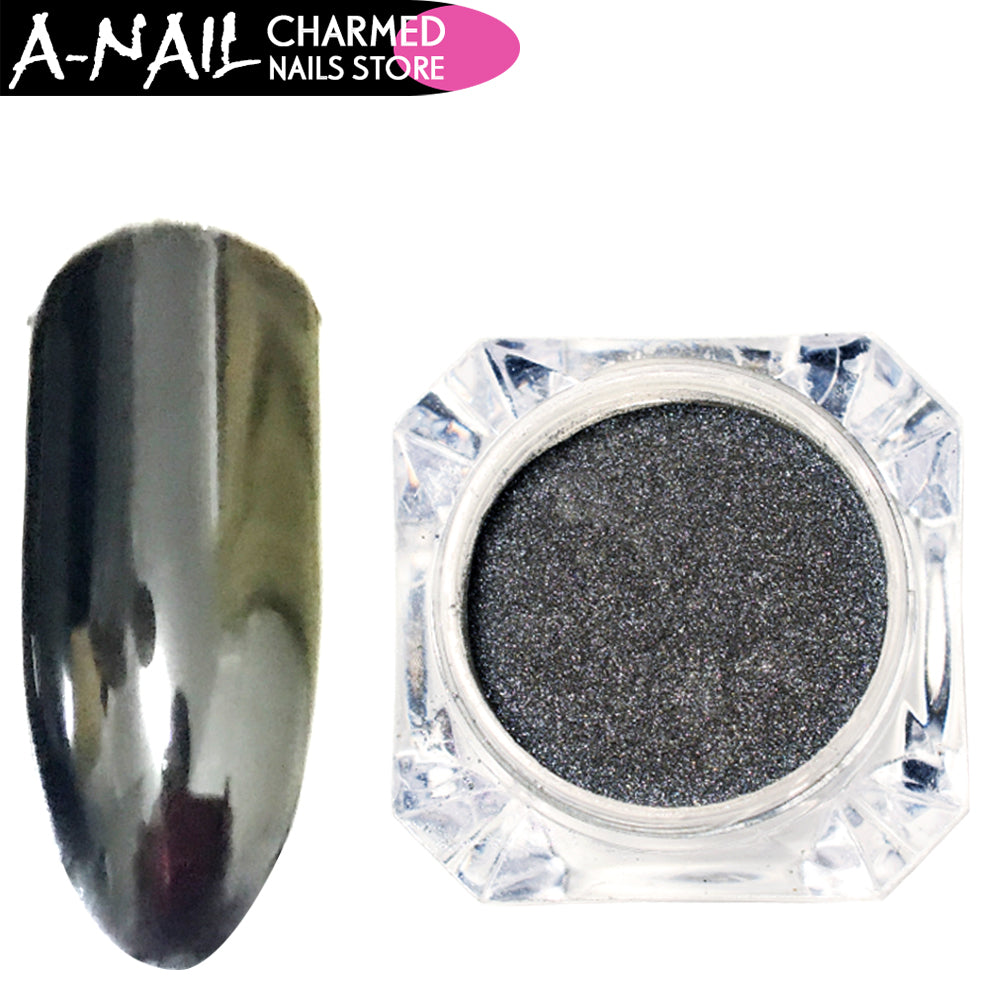 FNP110  Queen Fingers NDO-305 1g/jar Mirror Black Nail Glitter Powder For Nail Art Decorations Manicure