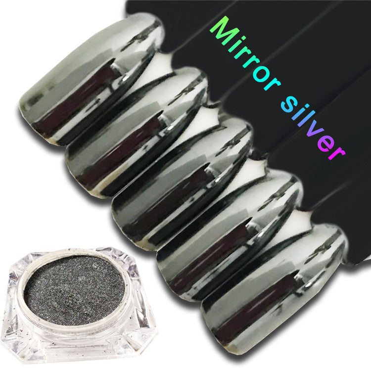 FNP110  Queen Fingers NDO-305 1g/jar Mirror Black Nail Glitter Powder For Nail Art Decorations Manicure