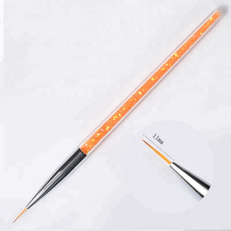 NAB002 ForLife 3Pcs Sequins Nail Art Brush Drawing Painting Carving Pen Manicure Tools 7/9/11mm Acrylic Liner UV Gel Decorations