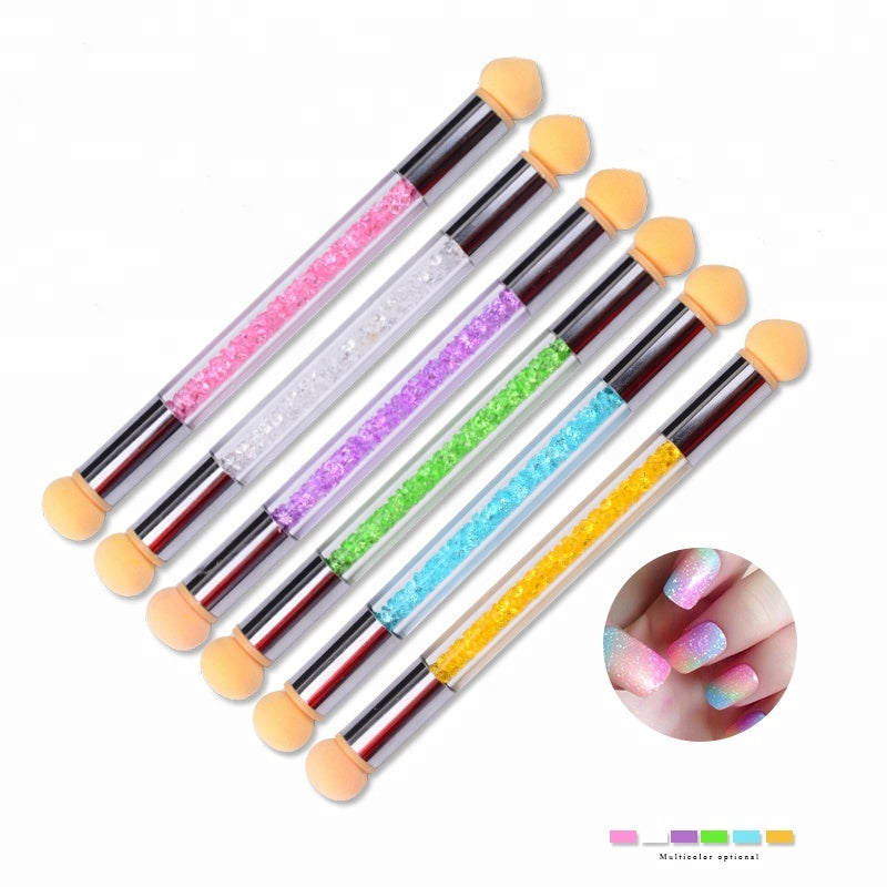 NAB007  ForLife UV Gel Acrylic Blooming Nail Art Sponge Painting Gradient Brush Pen Glitter Powder Picking Manicure Tool