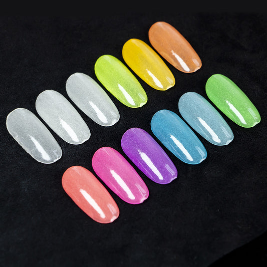 FNP108  Queen Fingers PMN-33 12 Colors Luminous Pigment Glow in the Dark Fluorescent Nail Dipping Powder