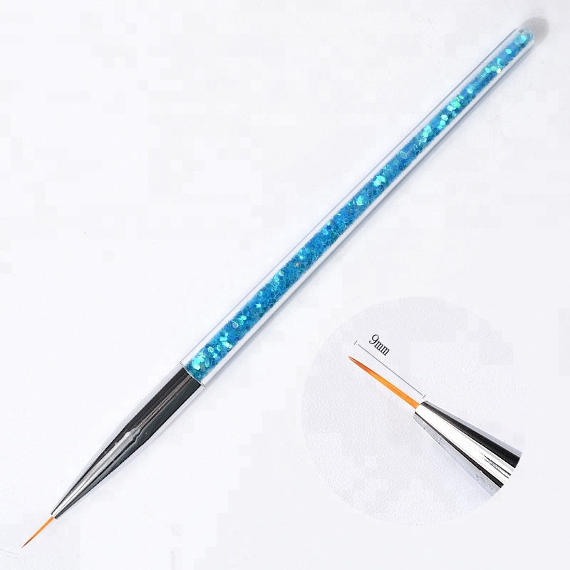 NAB002 ForLife 3Pcs Sequins Nail Art Brush Drawing Painting Carving Pen Manicure Tools 7/9/11mm Acrylic Liner UV Gel Decorations