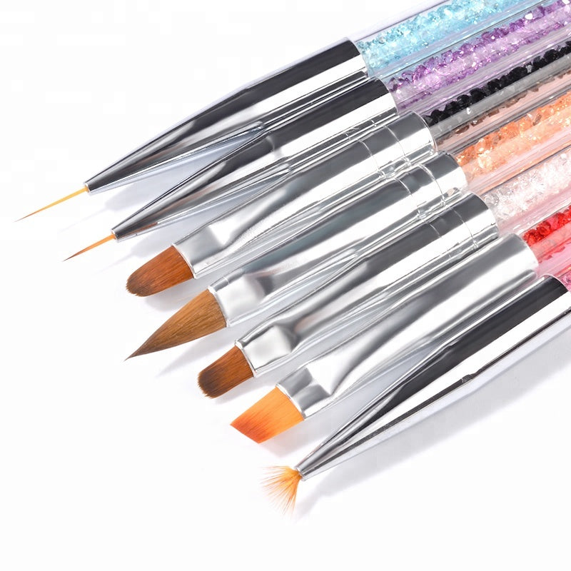 NAB024  ForLife 7PCS Nail Art Brush Set Drawing Blooming Liner Painting Pens Manicure Makeup Brushes