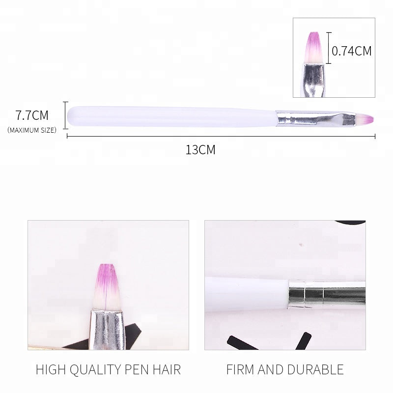 NAB015 ForLife White Nail Art Brush UV Gel Polish Painting Drawing Gradient Brushes Nail Pen For DIY Nail Tip Accessories Manicure