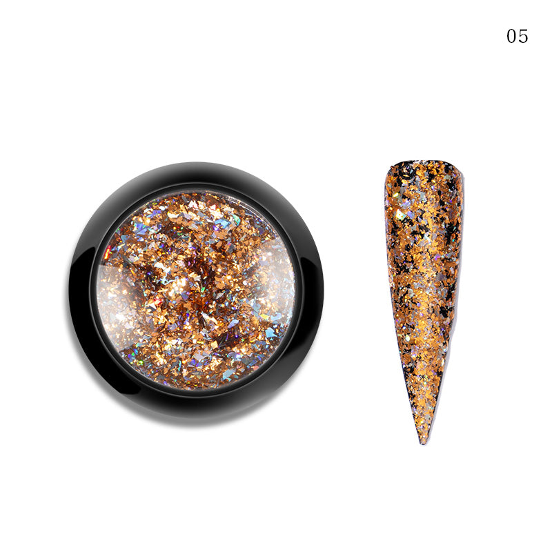 FNP087  Queen Fingers PMN-29 0.2G/Jar 6 Jars Set 12 Colors Nail Art Shining Laser Flake Sequins Glitter Decoration