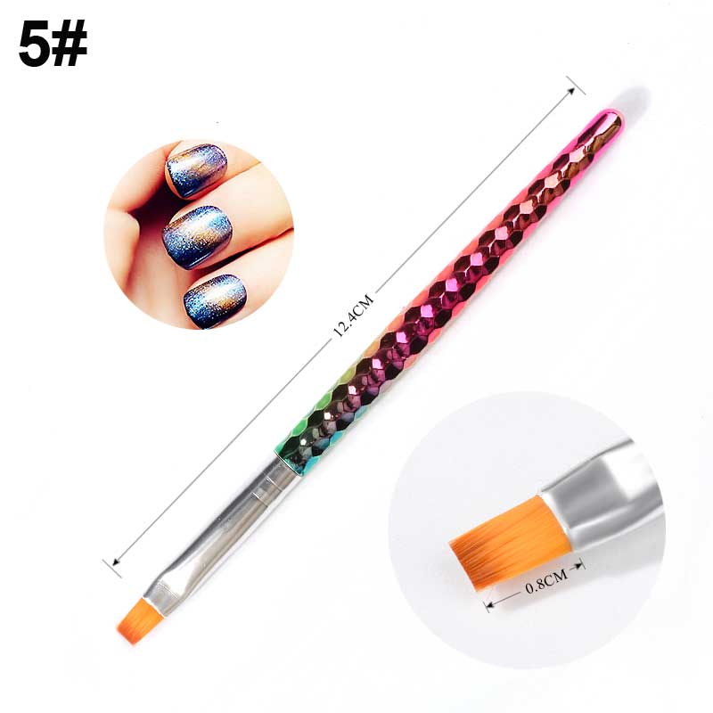 NAB009  ForLife 7 Style Gradient Mermaid Nail Art Painting Liner Brush UV Gel Polish 3D French Tips Sculpture Drawing Pen