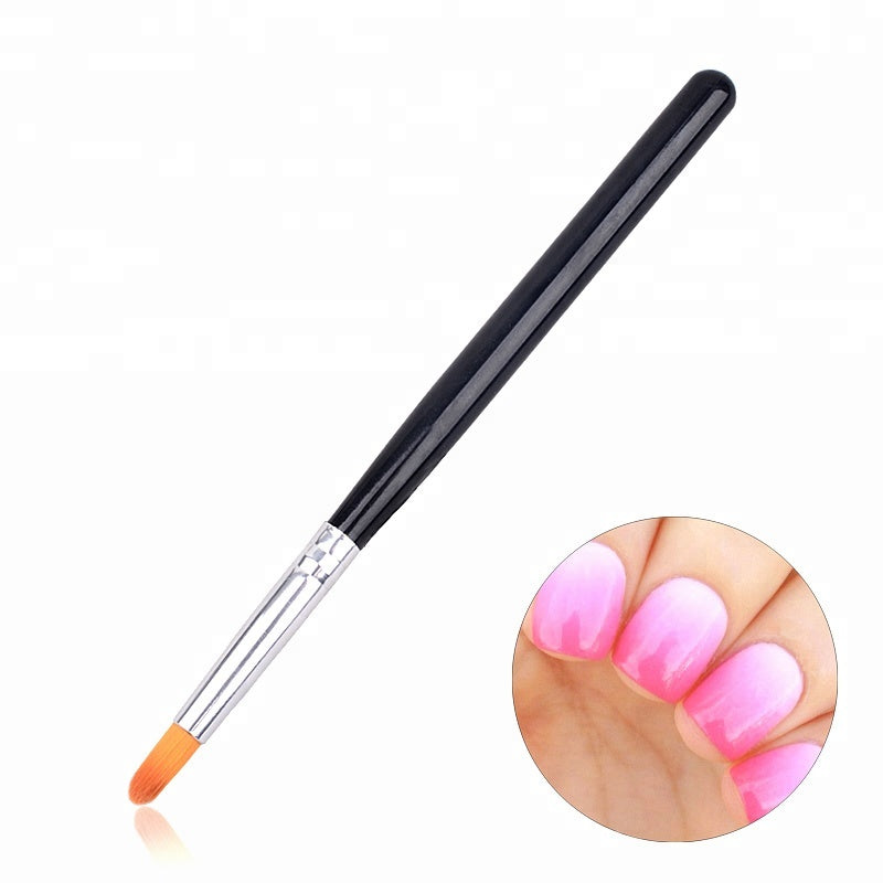 NAB021 ForLife 1pcs Professional Gradient Blooming Nail Art Brush for Acrylic UV Gel Polish Design Nail Painting Pen Manicure Tool