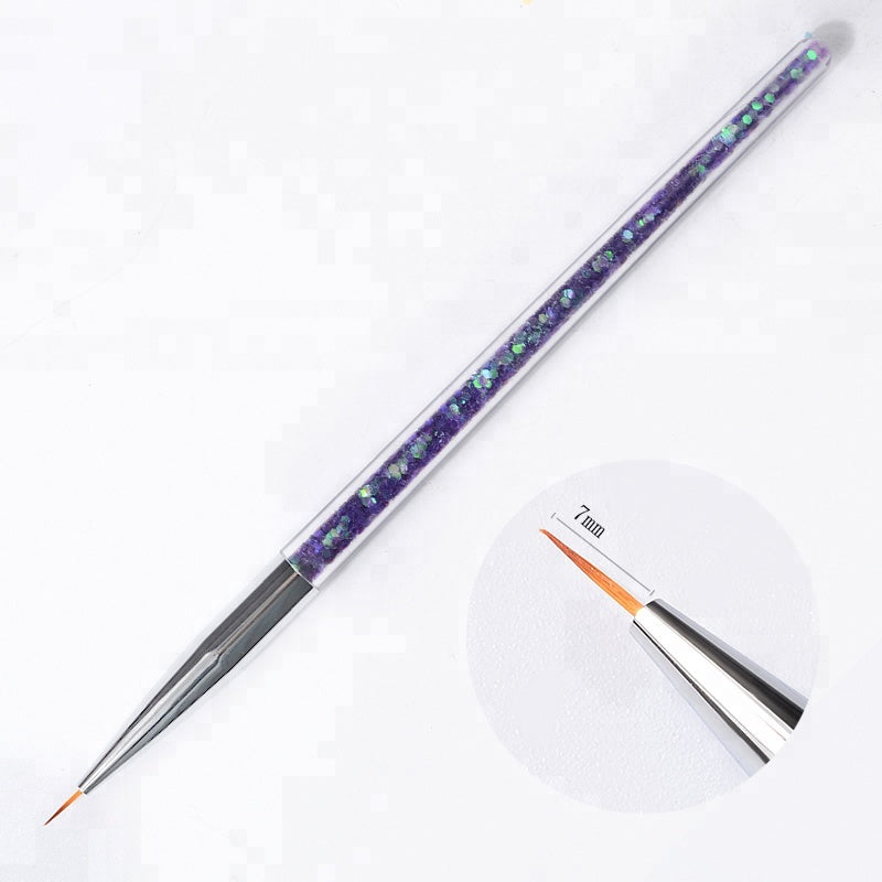 NAB002 ForLife 3Pcs Sequins Nail Art Brush Drawing Painting Carving Pen Manicure Tools 7/9/11mm Acrylic Liner UV Gel Decorations