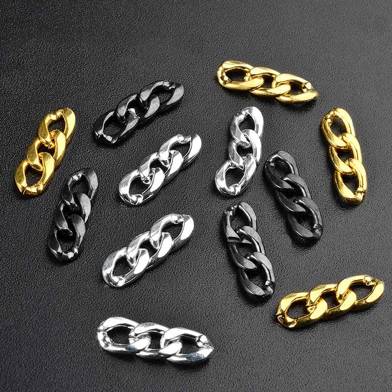 NDE030  ForLife Metal Zipper Design Metal Nail Chains 3d DIY Nail Art Decorations