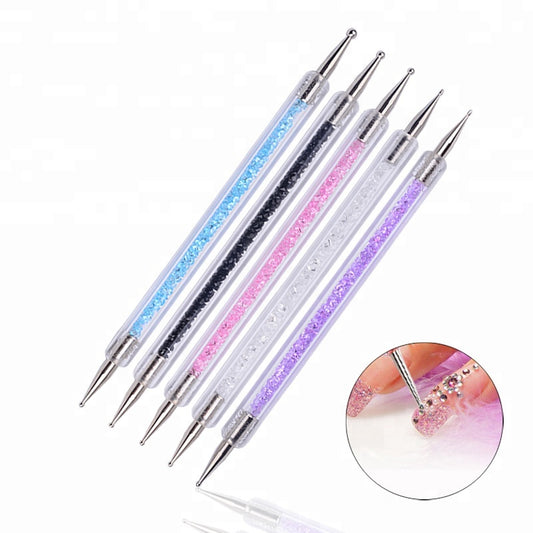 NAB033  ForLife 5 Pcs Professional 2 Ways Nail Art Dotting Pens Set Manicure Nails Beauty Dot Tools