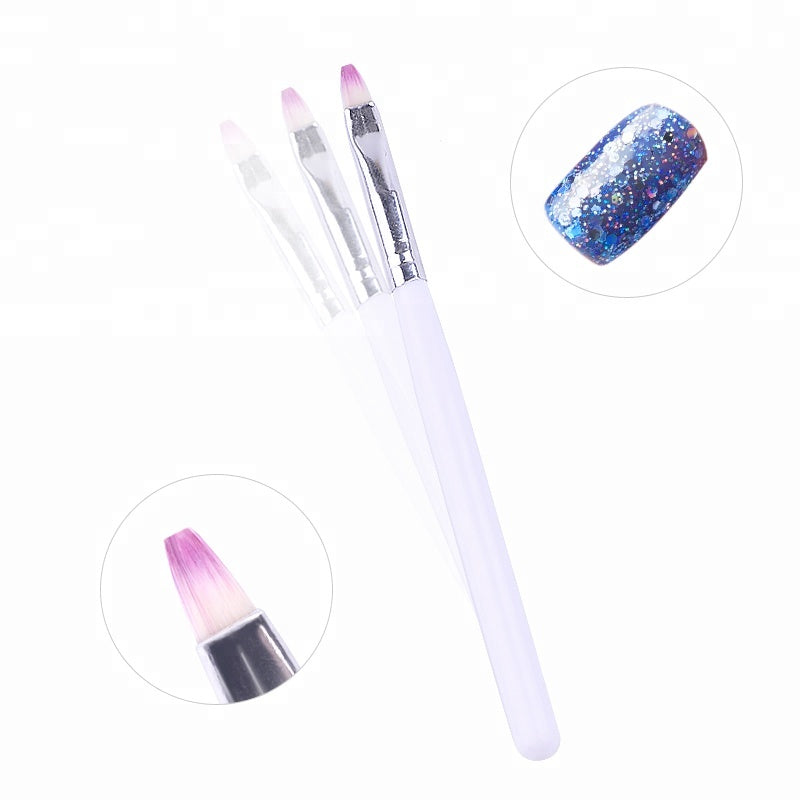 NAB015 ForLife White Nail Art Brush UV Gel Polish Painting Drawing Gradient Brushes Nail Pen For DIY Nail Tip Accessories Manicure