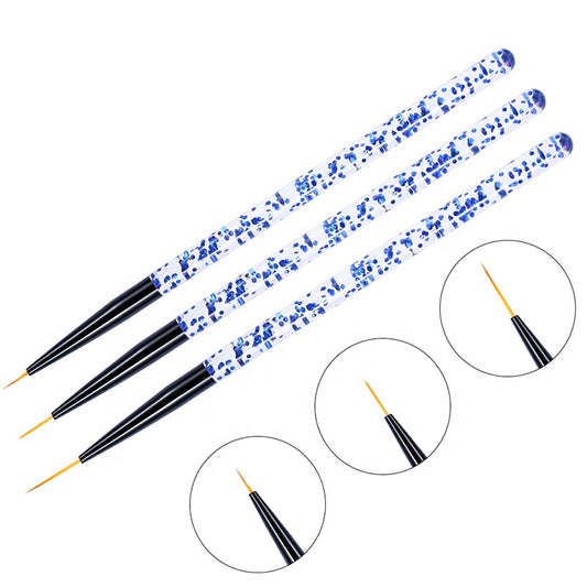 NBR011  ForLife Professional Nail Art Liner Brush UV Gel Painting Acrylic Nail Brushes Striping Brushes with Shining Handle