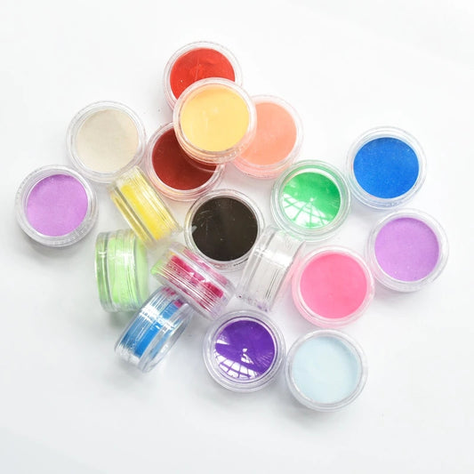 FNP096  Wholesale 18 Jars/lot Easy Apply Colorful Tiny Nail Glitter Fashion private label acrylic powder Pigment set